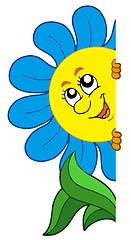 Image showing Lurking cartoon flower