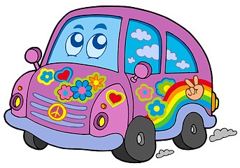 Image showing Hippie car