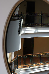 Image showing reflection of a balcony