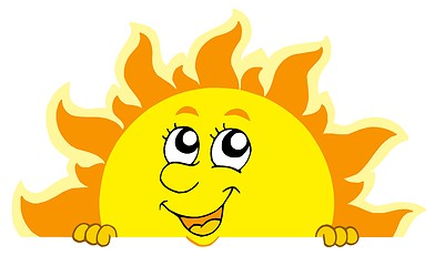 Image showing Cute lurking Sun