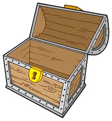 Image showing Open empty treasure chest