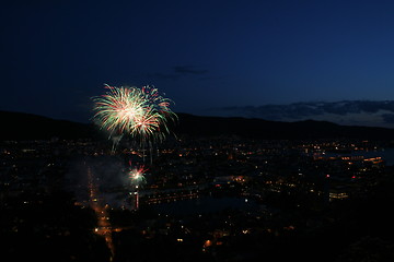 Image showing Bergen - fireworks