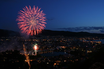 Image showing Bergen  fireworks