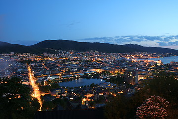 Image showing Bergen after fireworks