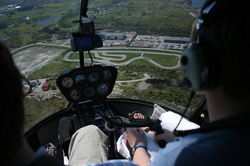 Image showing race track from chopper