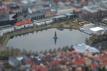 Image showing Bergen x-mas-  HDR-tilt-shift