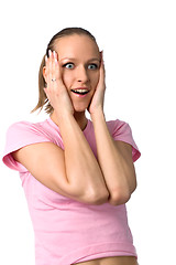 Image showing happy surprised girl