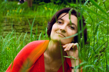 Image showing female in summer forest