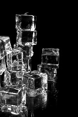 Image showing stack of ice cubes