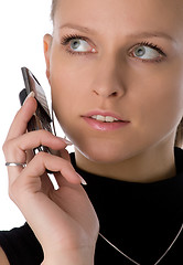 Image showing girl with mobile phone