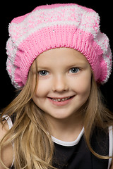 Image showing beautiful little girl in pink beret