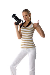 Image showing girl with camera