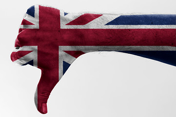 Image showing thumb down great britain