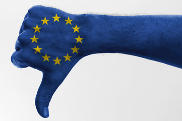 Image showing thumb down eu