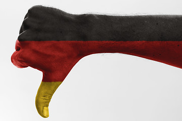 Image showing thumb down germany