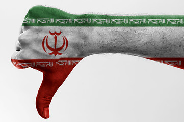 Image showing thumb down iran