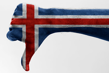 Image showing thumb down iceland