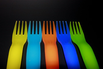 Image showing plastic forks background