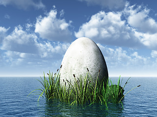 Image showing stone egg