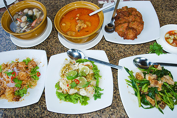 Image showing Assorted Thai food