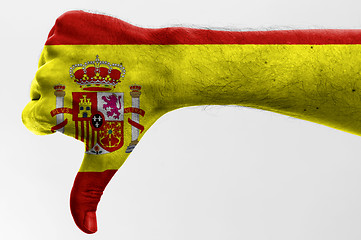 Image showing thumb down spain