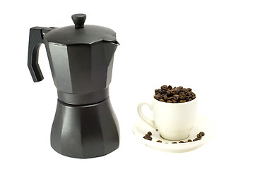 Image showing Coffee And Coffee Maker