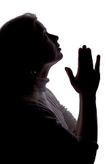 Image showing praying silhouette
