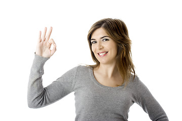 Image showing Optimistic woman