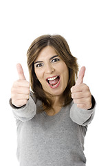 Image showing Optimistic woman