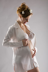 Image showing pregnant woman portrait