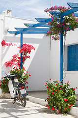 Image showing street scene greek island architecture