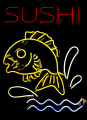 Image showing Sushi Neon Sign