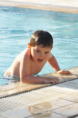 Image showing Boy in swimming pool