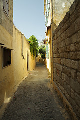 Image showing Street in old Rhodes