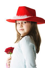 Image showing Red hat and rose