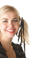 Image showing Smiling blonde woman