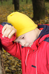 Image showing Tired boy