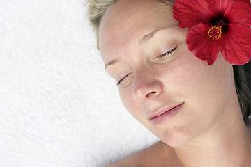 Image showing Woman at a Spa