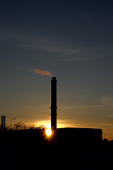 Image showing Smoke from industrial chimney stalk