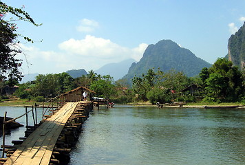 Image showing Vang Vieng Bridge. Laos