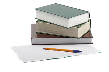 Image showing Books pen and copybook