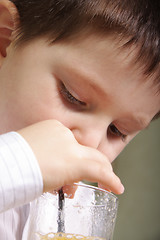 Image showing Juice drinking