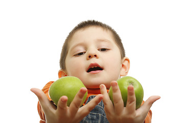 Image showing Take this apples