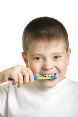 Image showing Teeth brushing with smile