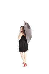 Image showing Going with umbrella