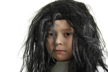 Image showing Long haired boy
