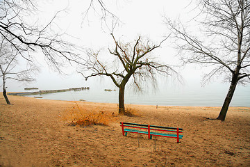 Image showing Haze morning on beach