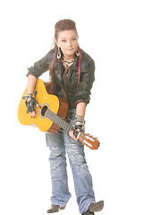 Image showing Girl with guitar