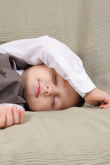 Image showing Sleeping little boy