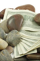 Image showing Dollars in stones